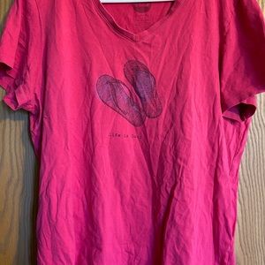 Life is good flip flop crusher tee xl